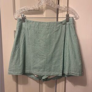 Prosperina Green Striped Skort